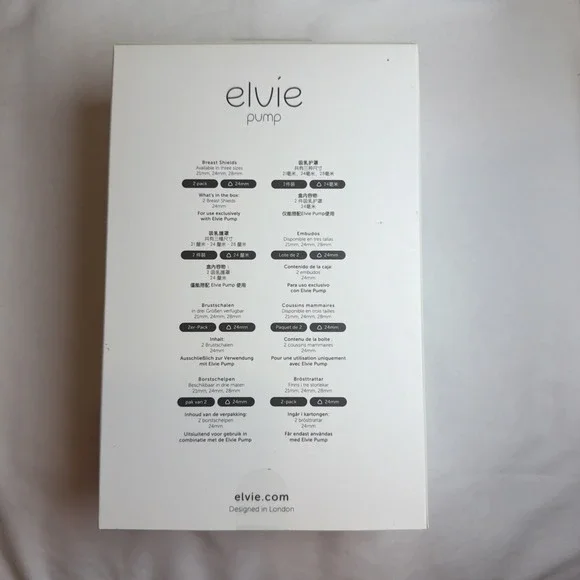 Elvie Pump Breast Shields 2 pack - 24mm Brand New - Picture 3 of 4